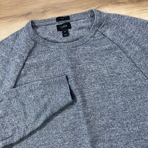 J.Crew Sweater Mens Small Slim Minimalist 100% Cotton Raglan Grey Marl Classic
